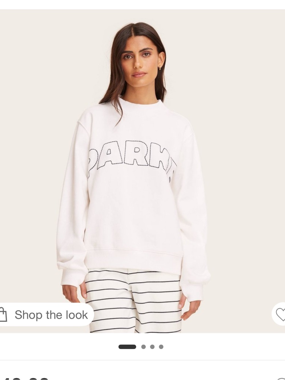 White 'PARKE X TARGET' Graphic Crewneck Sweatshirt